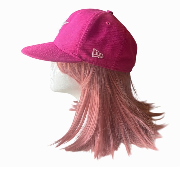 New Era Houston Astros World Series Fitted Hat Pink Baseball Cap Size 6 7/8 - Picture 2 of 6